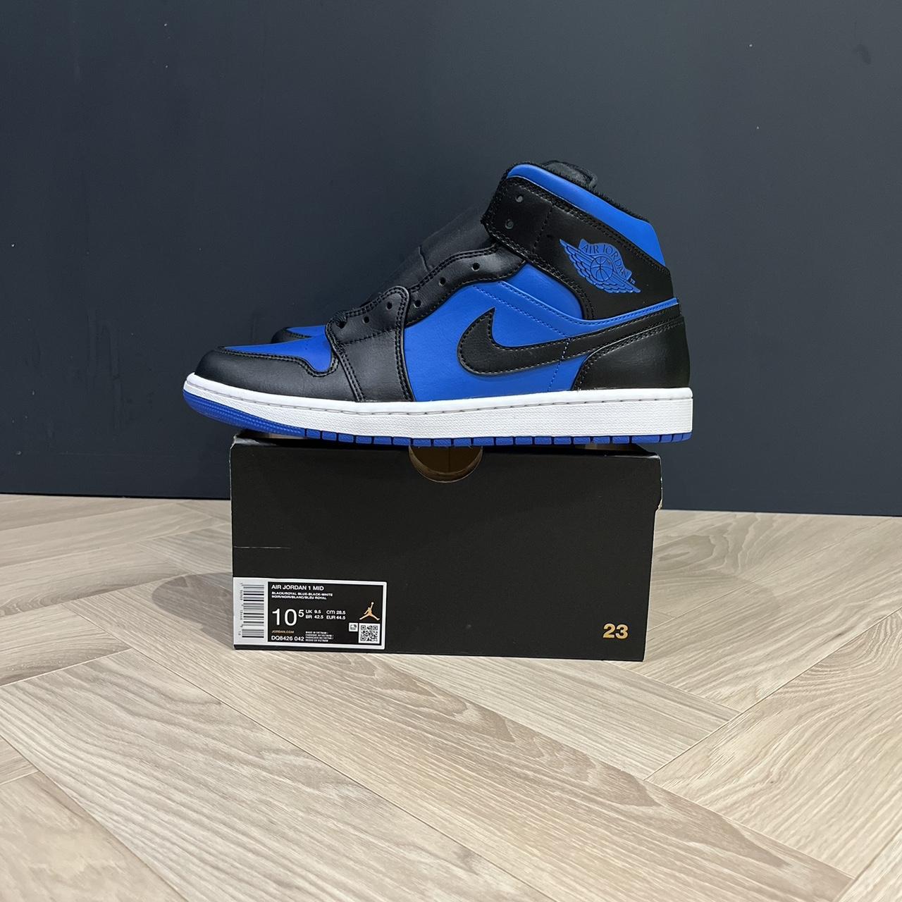 Air Jordan 1 Mid Black Royal Blue UK 9.5 NEW Brand