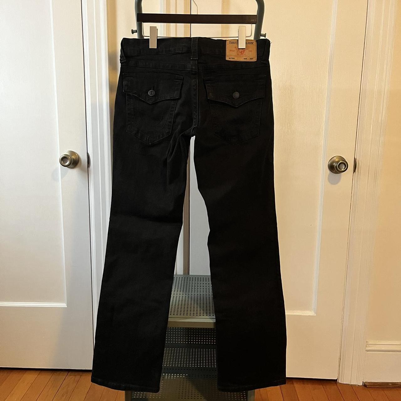 black true religion ricky relaxed straight fit... - Depop