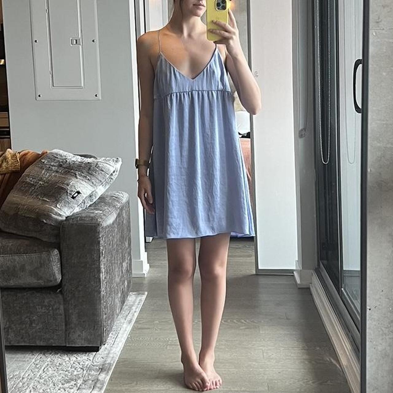 Aritzia blue babydoll dress. Worn once! Dainty and... Depop