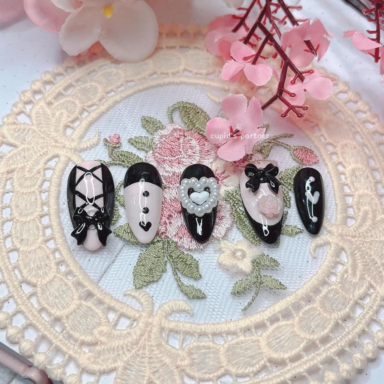 handmade jirai kei inspired press-on nails ♡♬ comes... - Depop