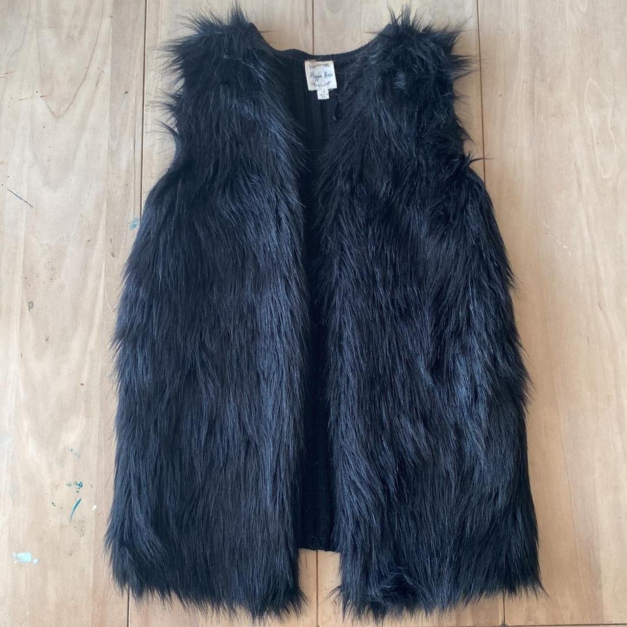 Black hotsell shaggy vest