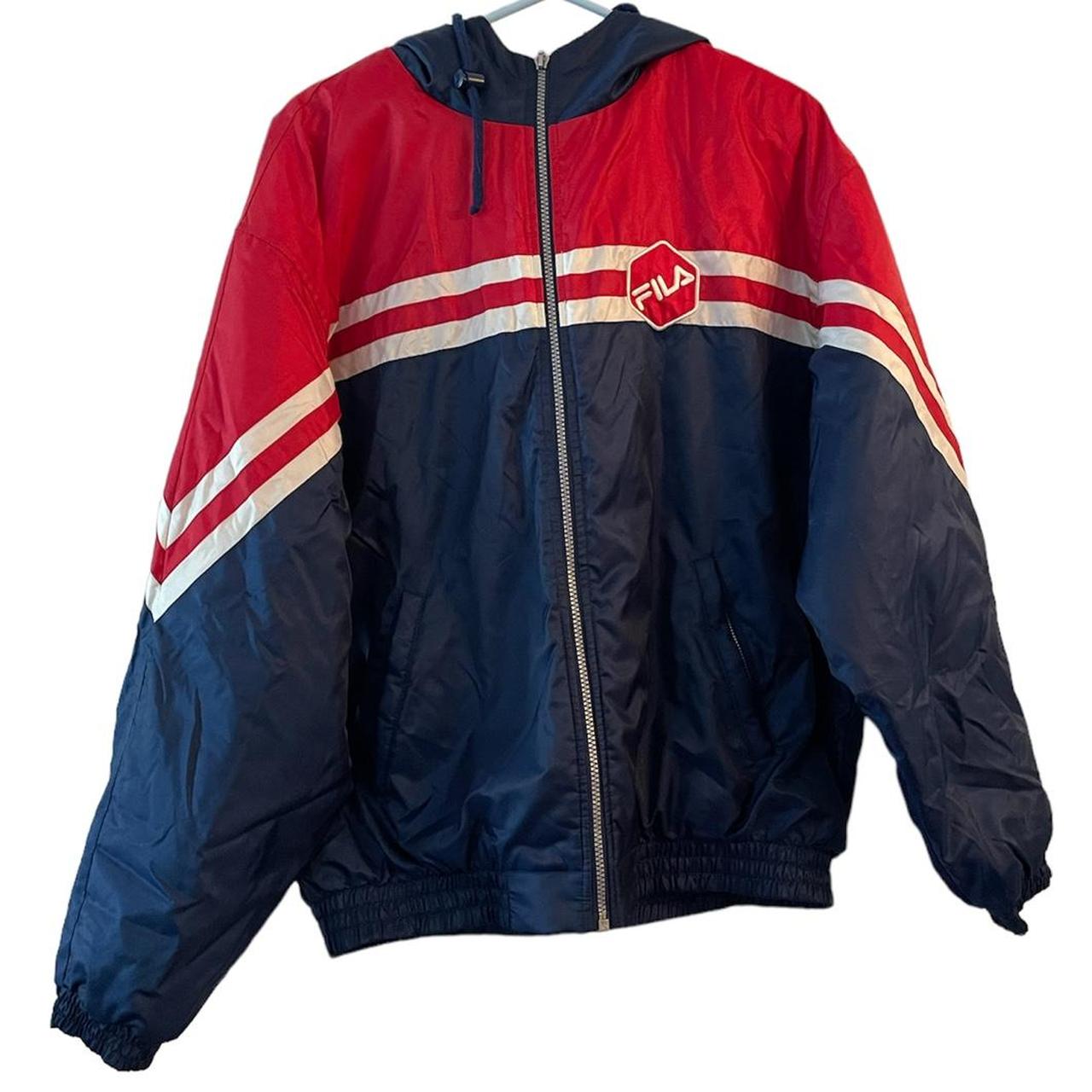 Red and deals blue fila jacket