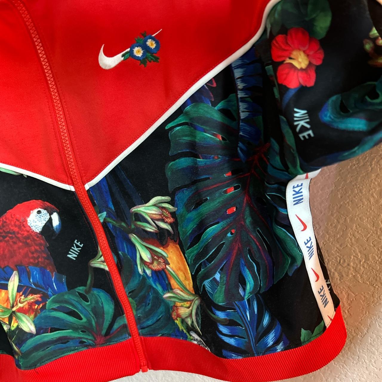 Nike Hyper Femme parrot print track jacket Depop