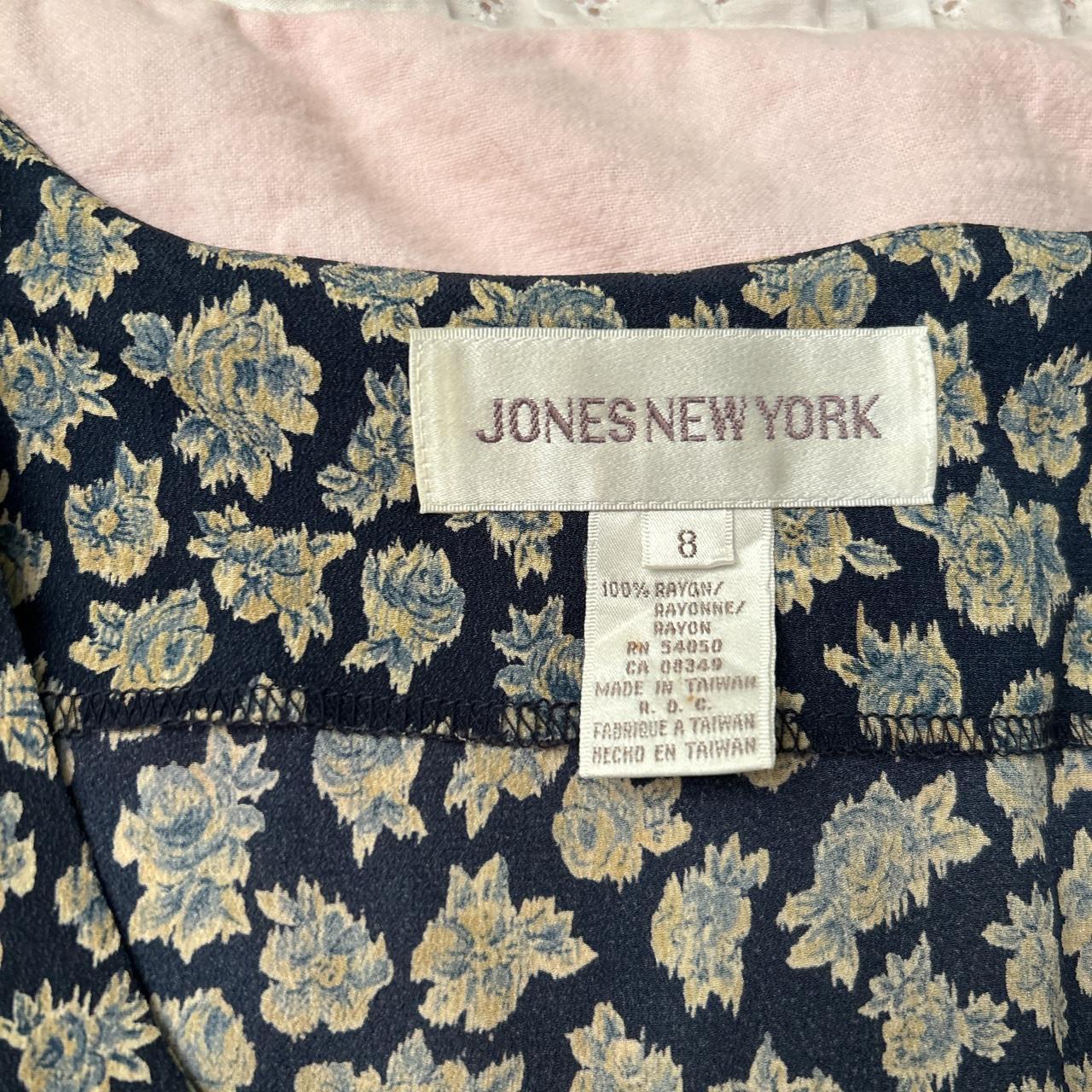 Jones New York Floral Dress Button up midi length... - Depop