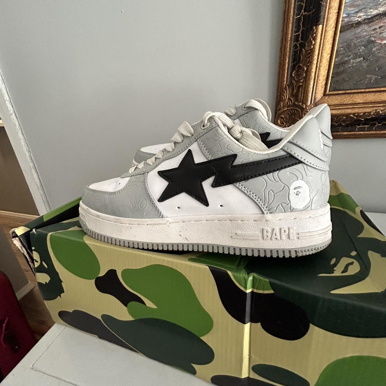 bapestas -grey, black, white -good condition, can... - Depop