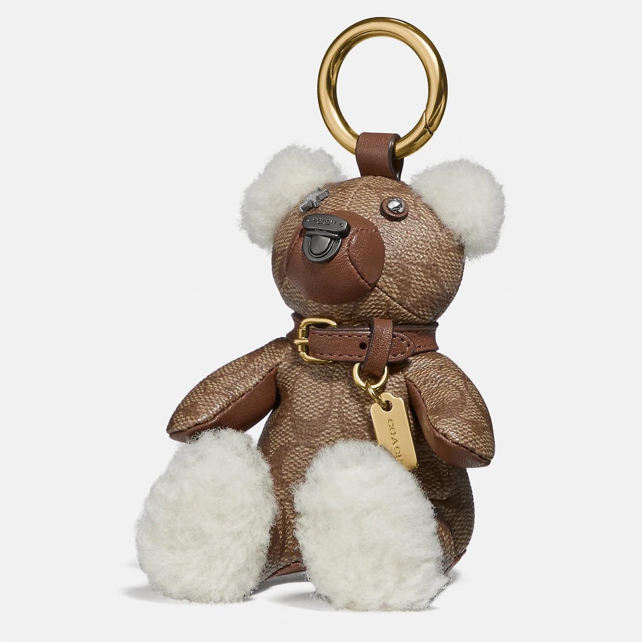 New w/ tag, authentic COACH bear keychain/bag charm. - Depop