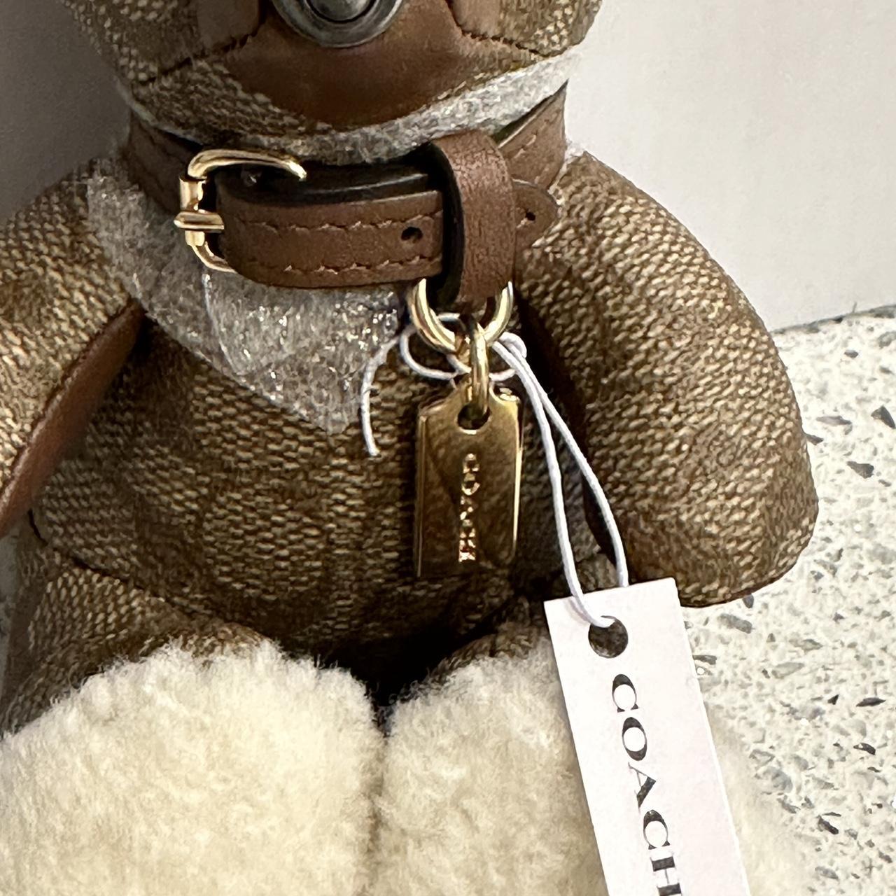 New w/ tag, authentic COACH bear keychain/bag charm. - Depop