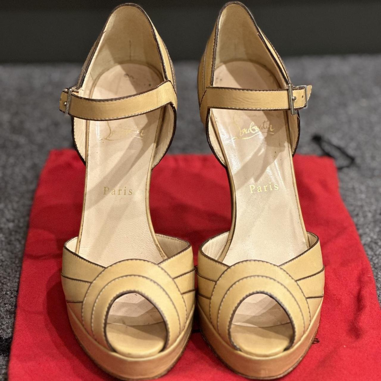 Christian Louboutin sandals with covered heels and Depop