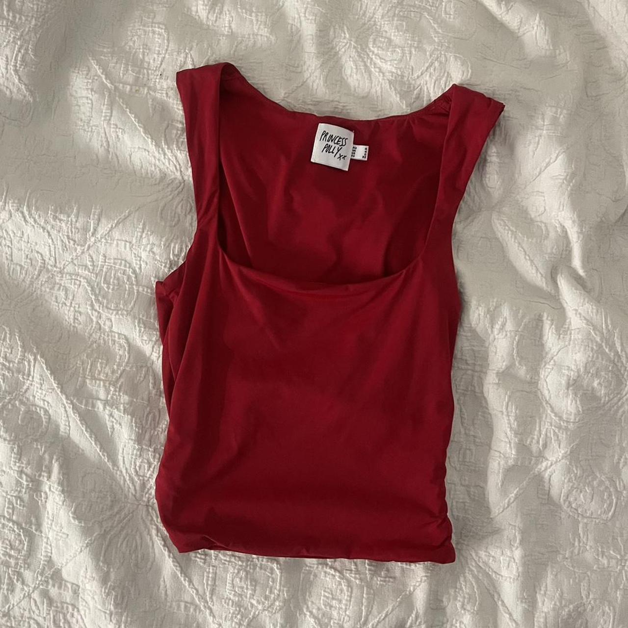 viral red princess polly top “back in time top... - Depop