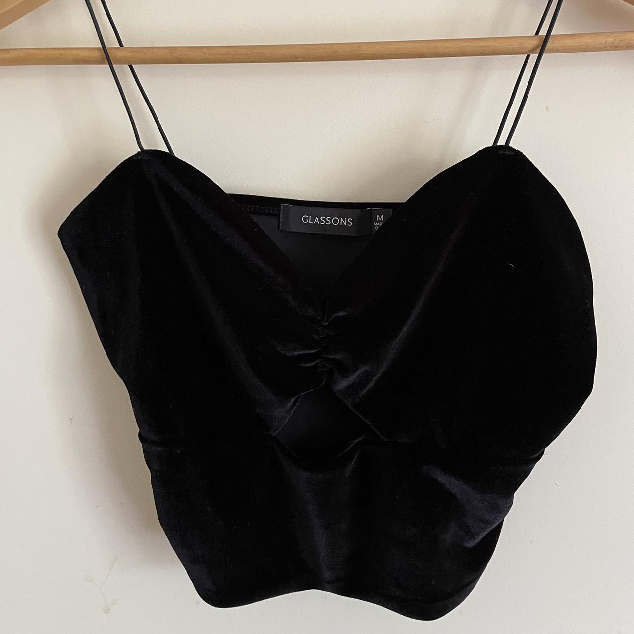 Glassons Women's Black Crop-top | Depop