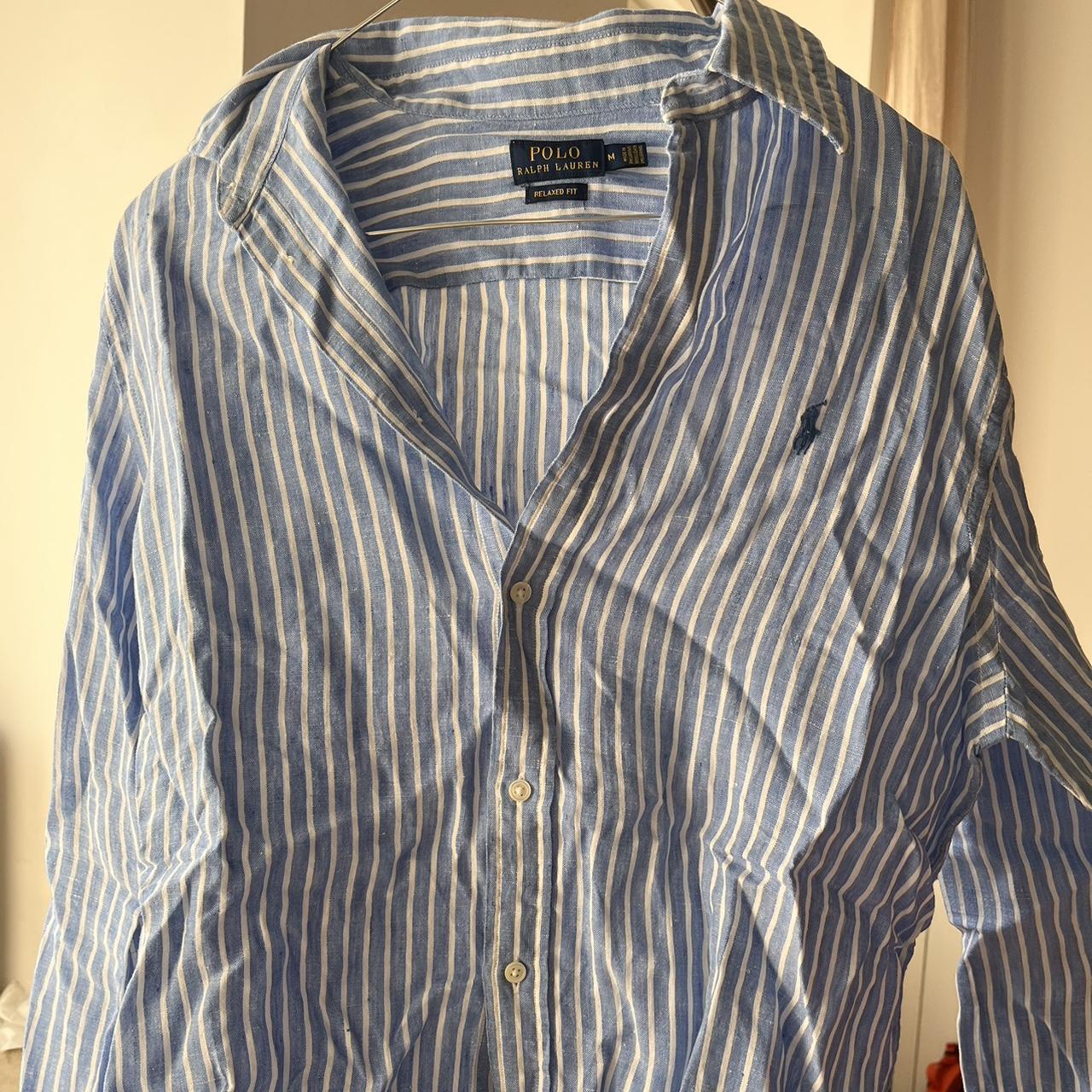 Linen Ralph Lauren shirt - Depop