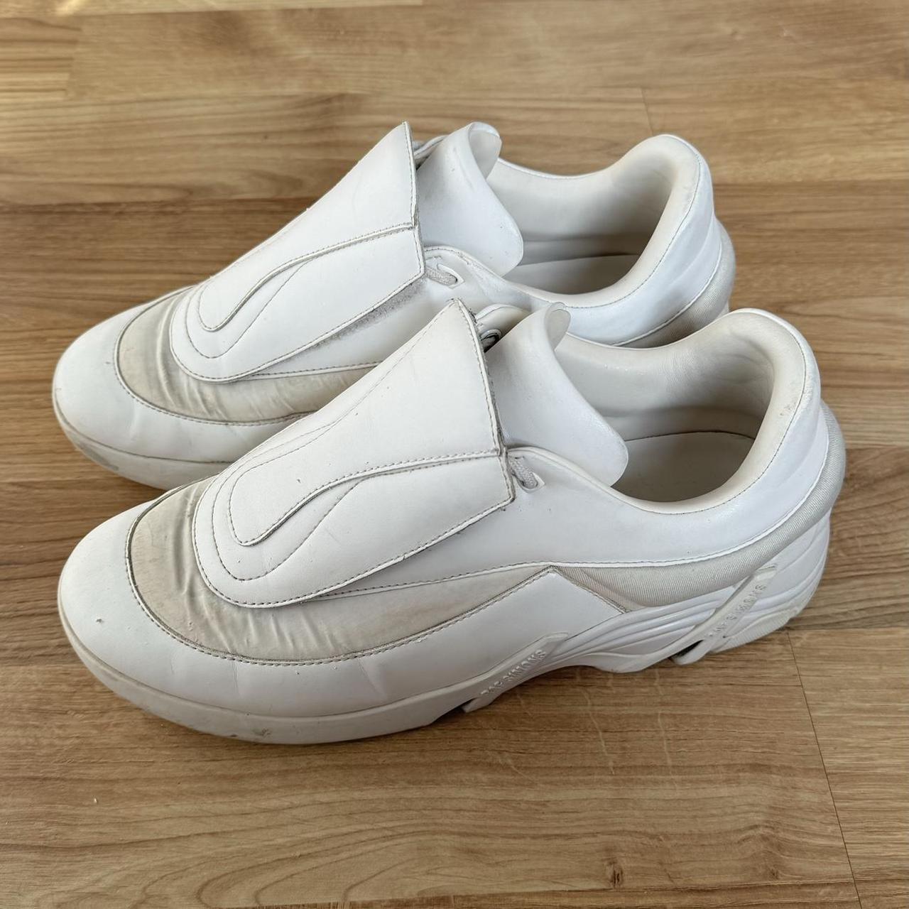 Raf Simons Antei Leather Sneaker Lots of wear on. Depop