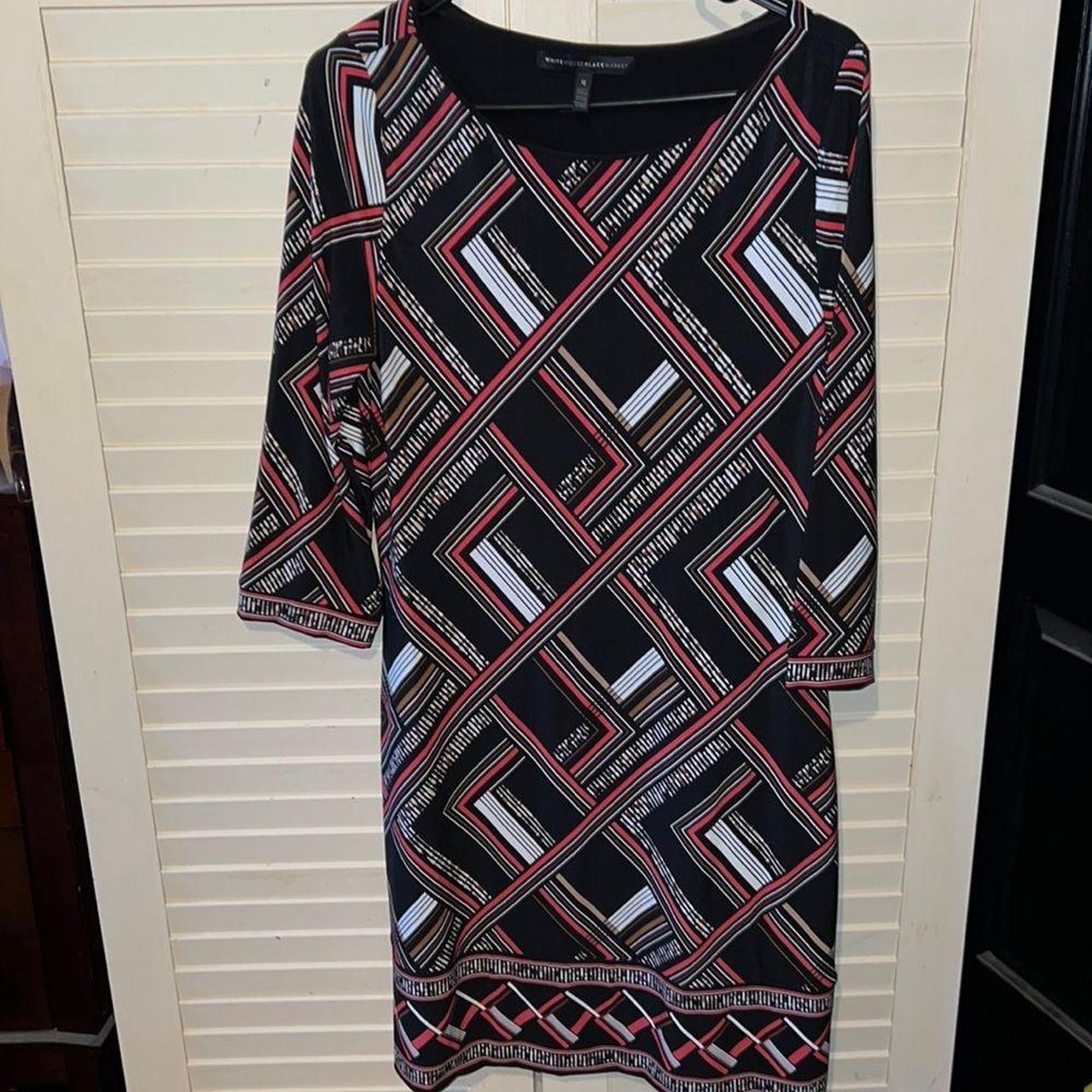 WHITE HOUSE BLACK MARKET Size M Black Red White Depop
