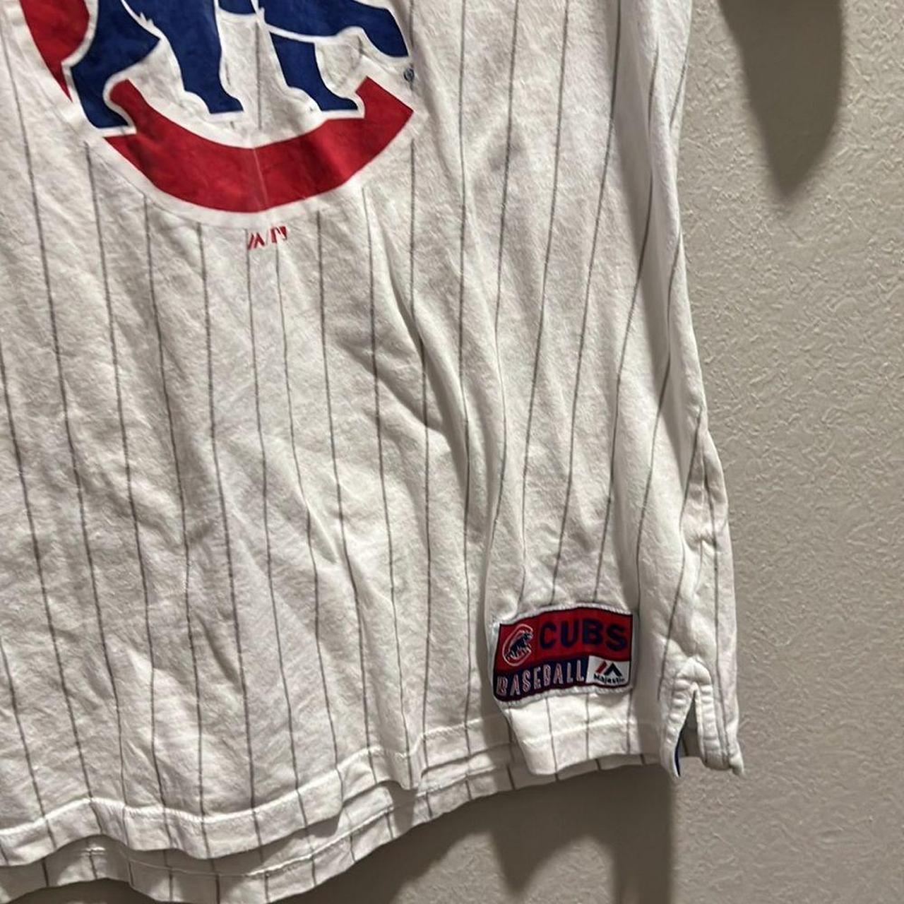 Chicago Cubs Banner Pinstripe Throwback Logo