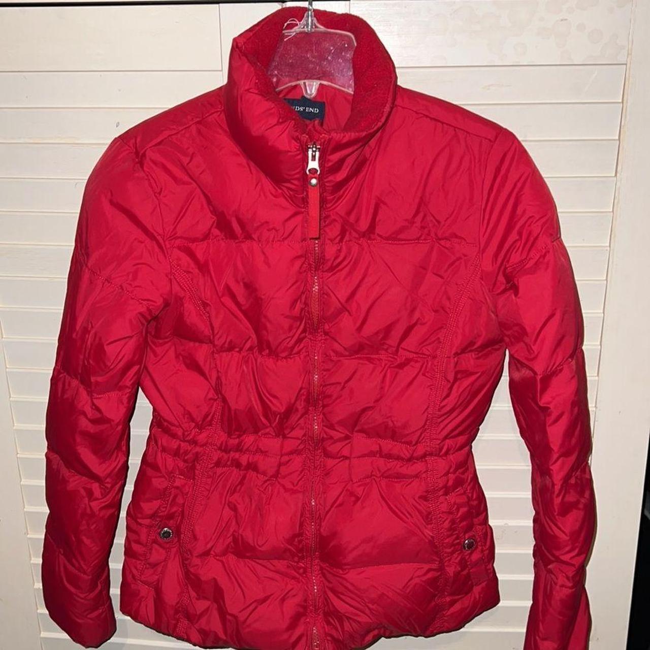 Lands' End Women's Red Jacket | Depop 