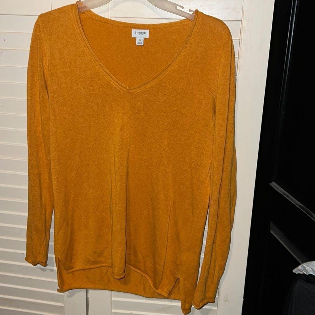 J crew mustard on sale sweater