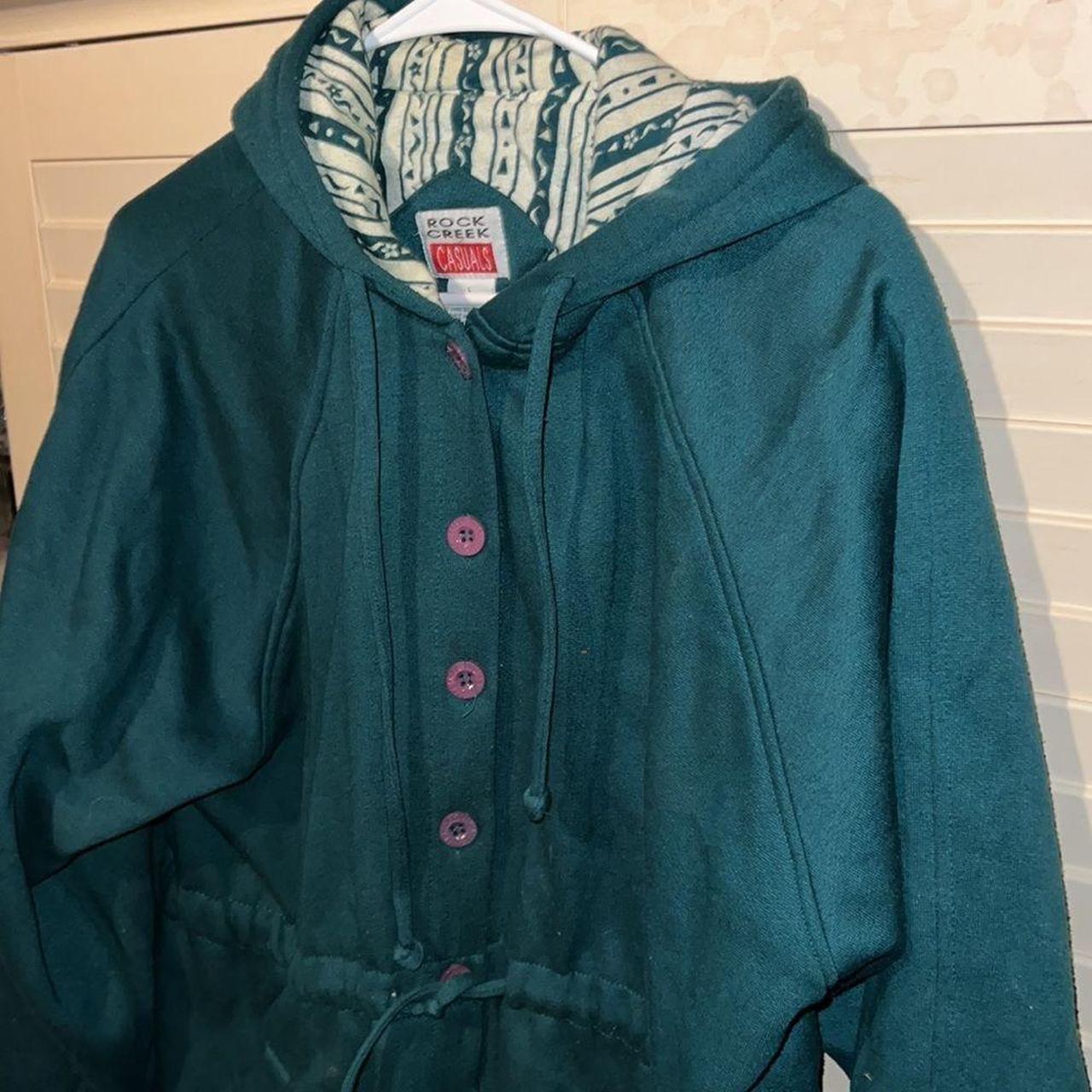 Rock Creek casuals, button-down, hooded jacket, size... - Depop