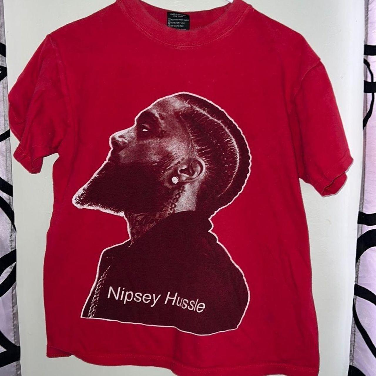 Red nipsey hussle sales shirt