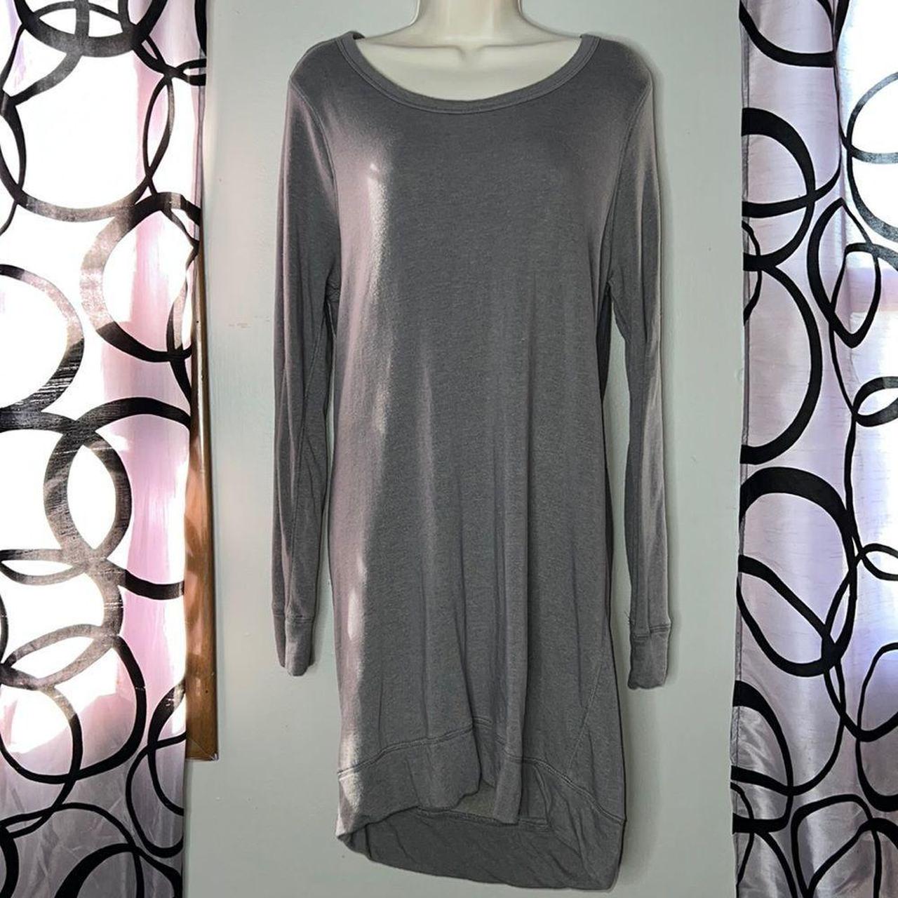 Bcbg grey sweatshirt dress with draped back Size