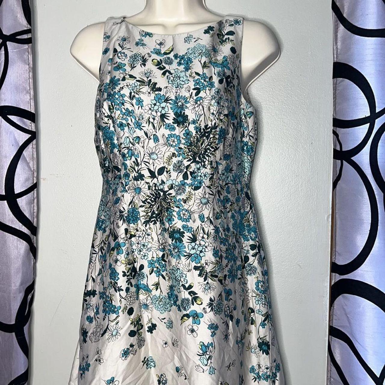 Loft green outlet floral dress