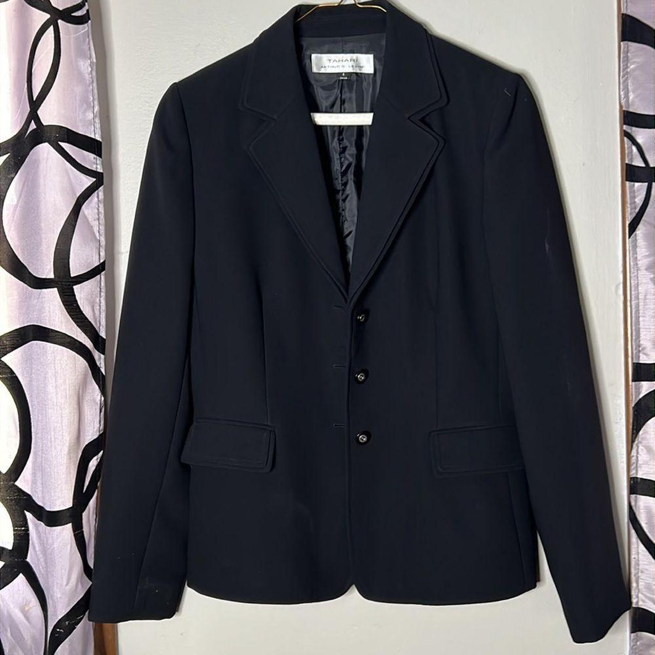 Tahari hotsell black suit