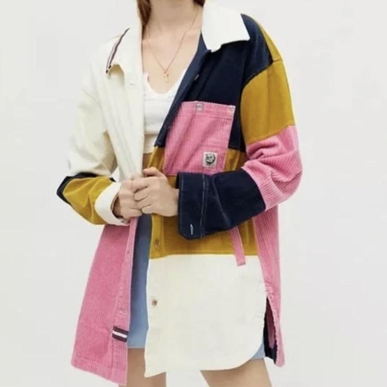color blocked corduroy jacket shacket from Urban... Depop