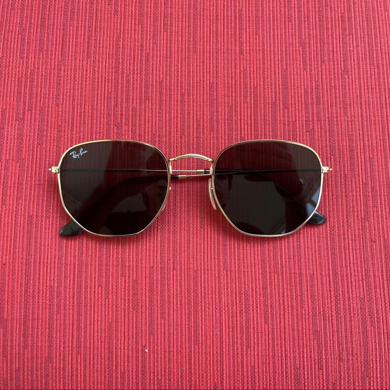 Ray Ban Men S Gold Sunglasses Depop