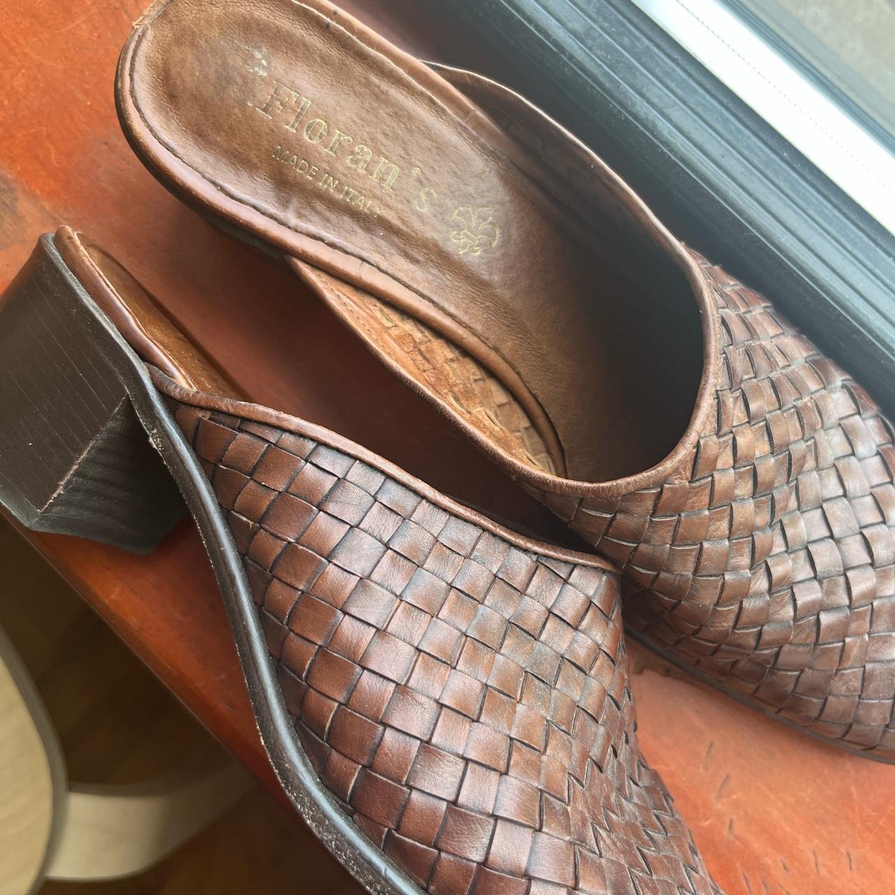 Women's Woven Leather Mules