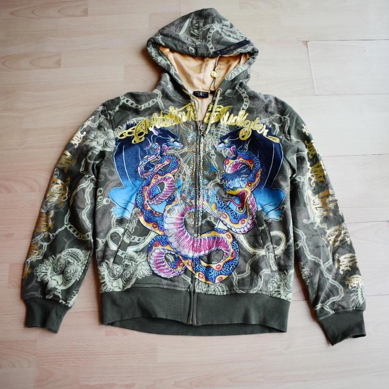 Rare Los Angeles Christian Audigier Hoodie inspired Depop