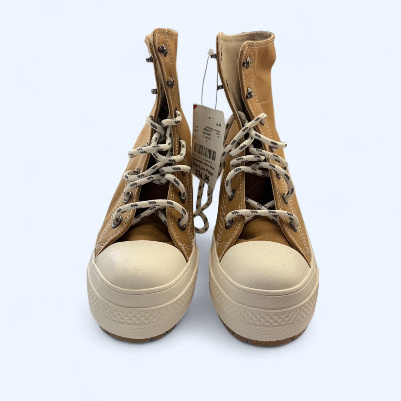 Tan Converse Chuck Taylor All Star Platform Hi Depop