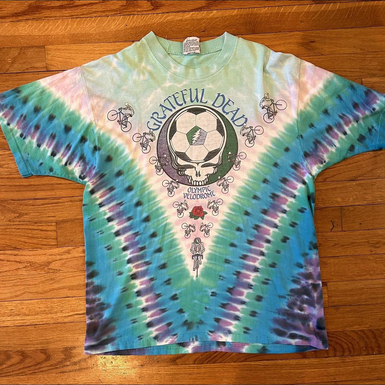 Grateful Dead Vintage T-Shirt Liquid Blue 1990 Olympic Velodrome New XL