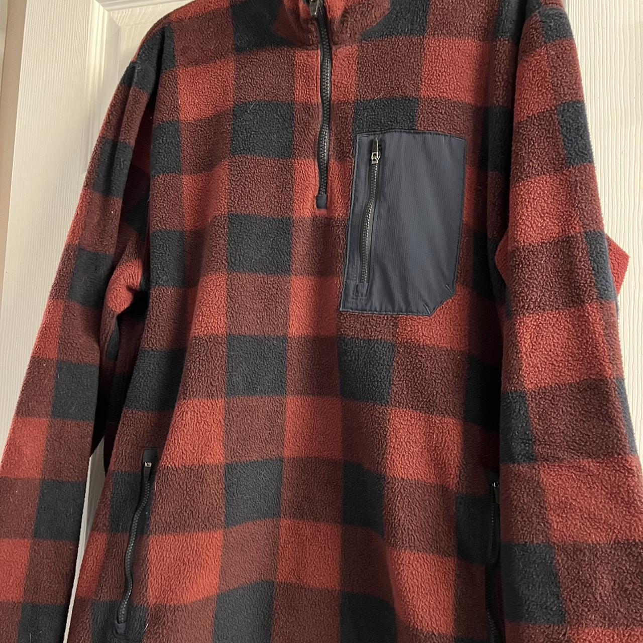 Abercrombie and Fitch XXL Buffalo Plaid fleece 1/4... Depop