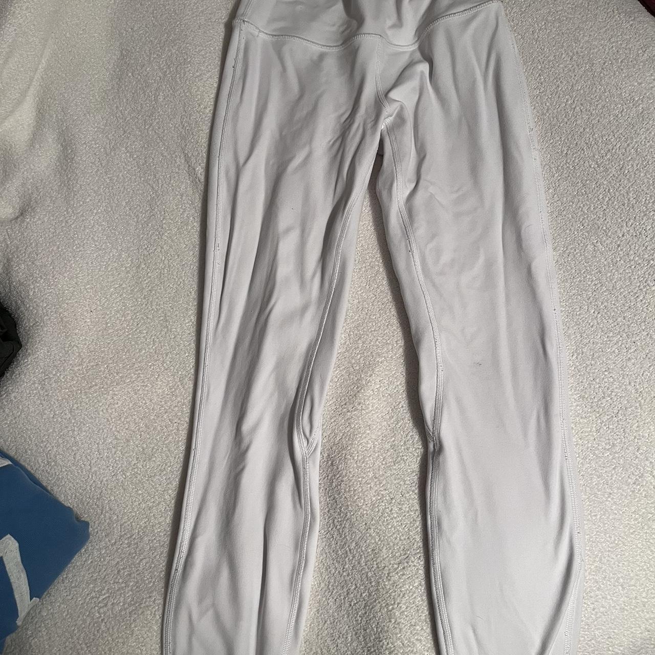 LULULEMON ALIGNS 25' IN WHITE / DOUBLE LINED SIZE - Depop