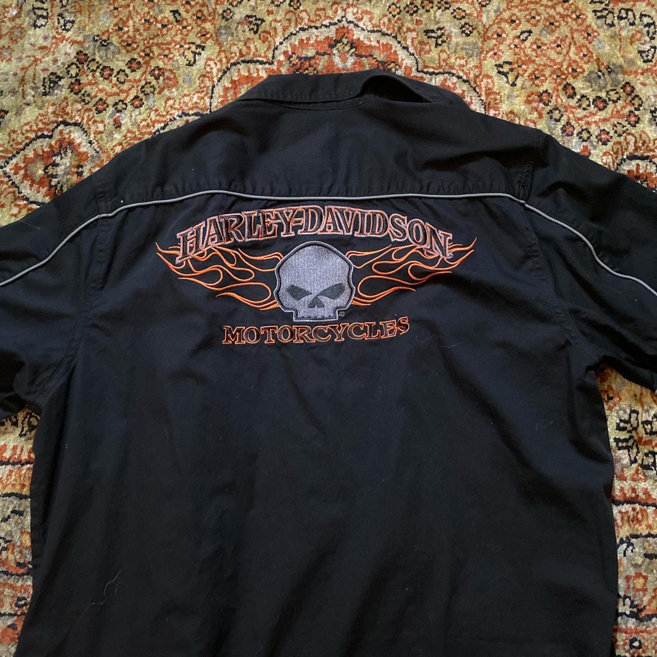 spiffy and clean Harley Davidson button up. it’s a... - Depop