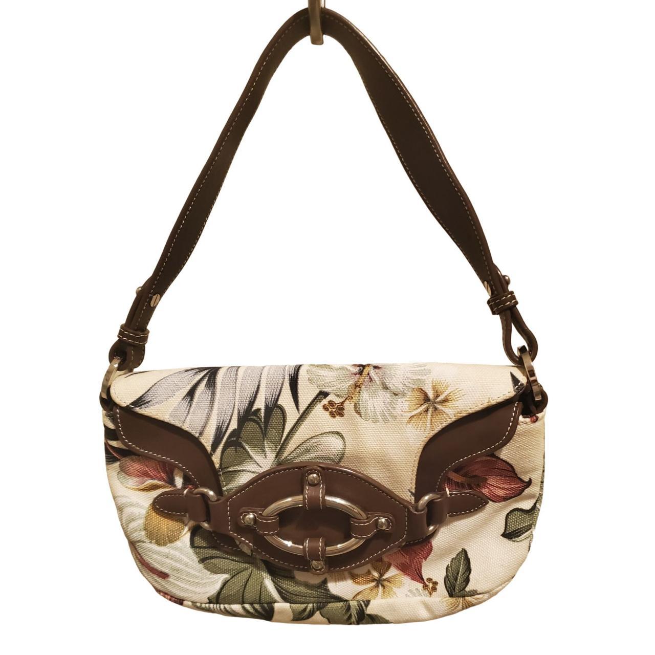 BCBGirls Shoulder Bag Purse Cream Hawaiian Earth