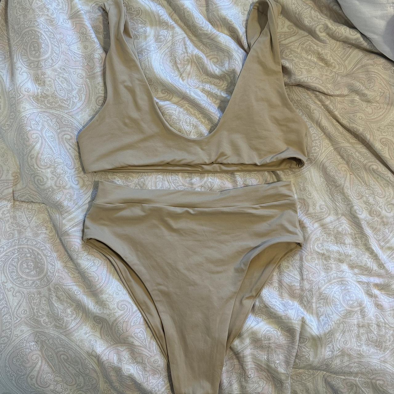 Toast Swim bikini set in sand High waisted bottoms,... - Depop