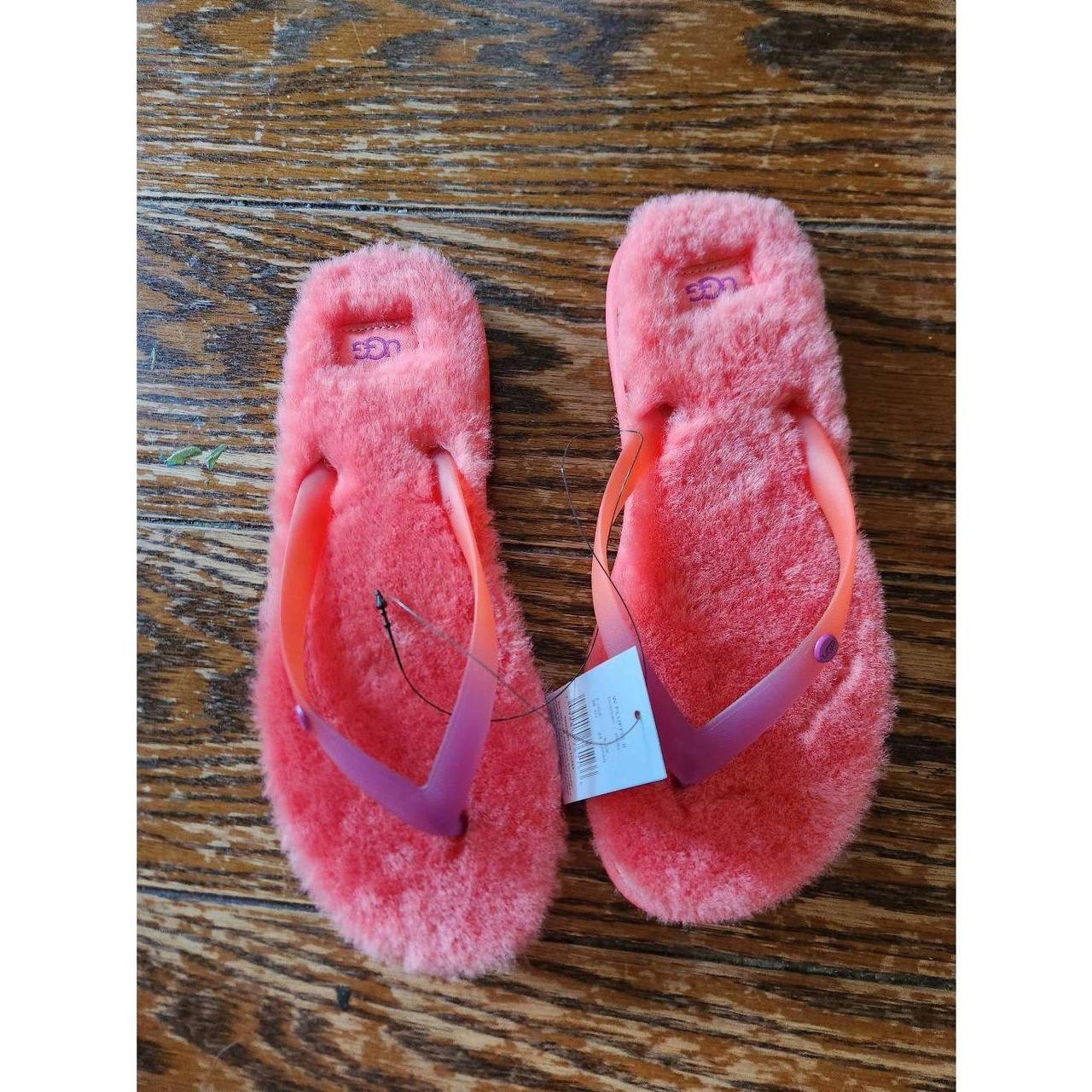 Pink ugg flip flop slippers online