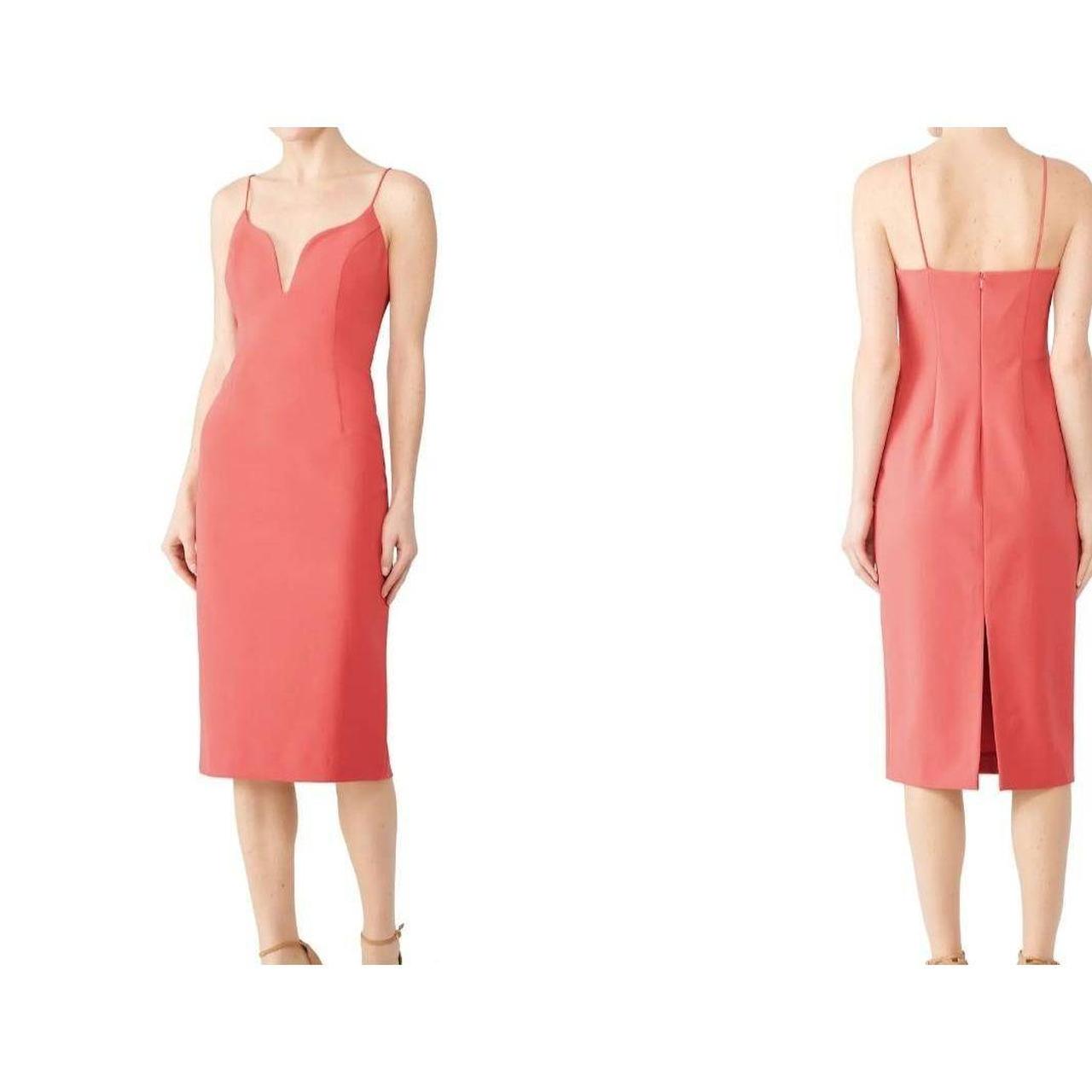 Jill Jill Stuart Pink Deep V Neck Sheath In good