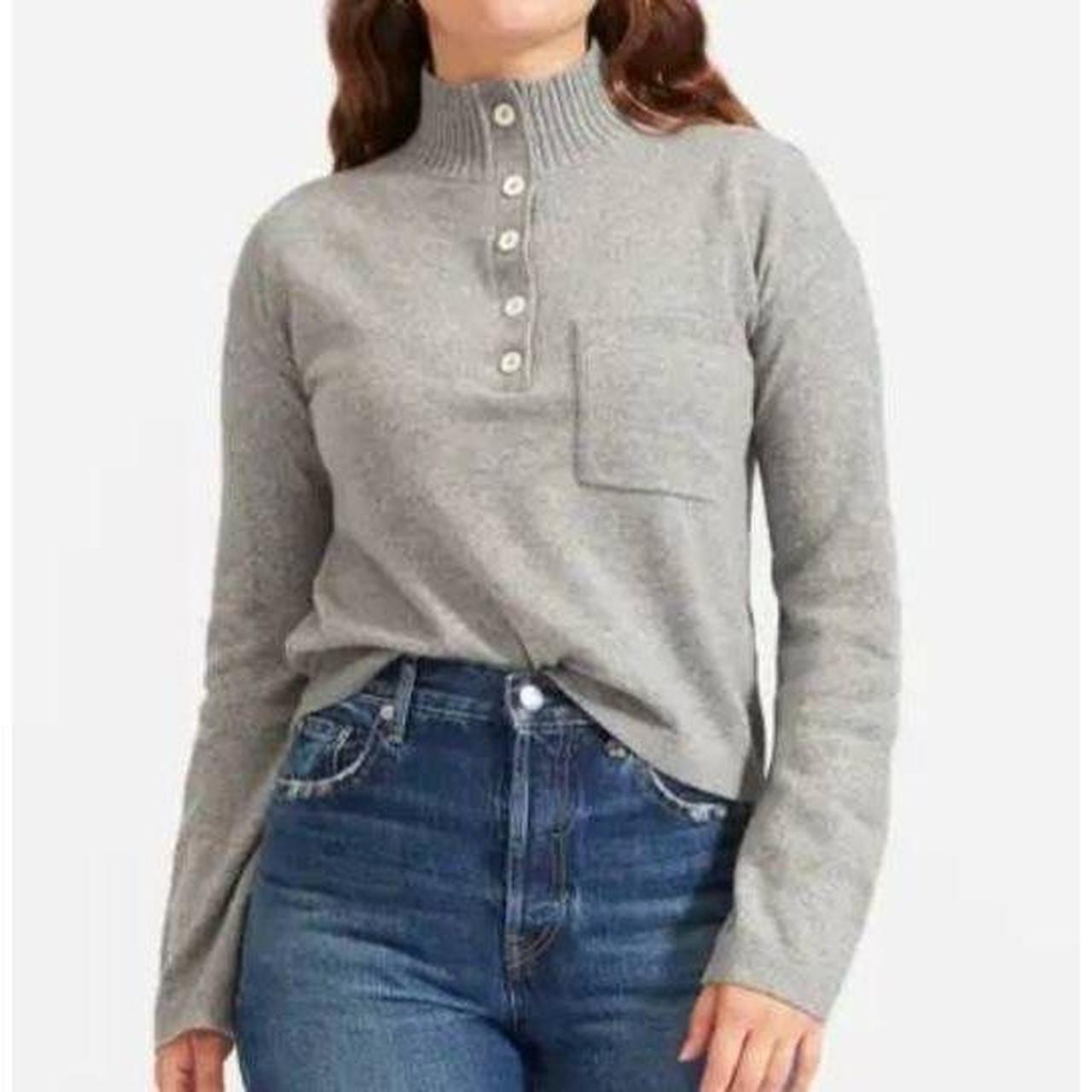 Everlane The ReCashmere Button Mockneck Sweater