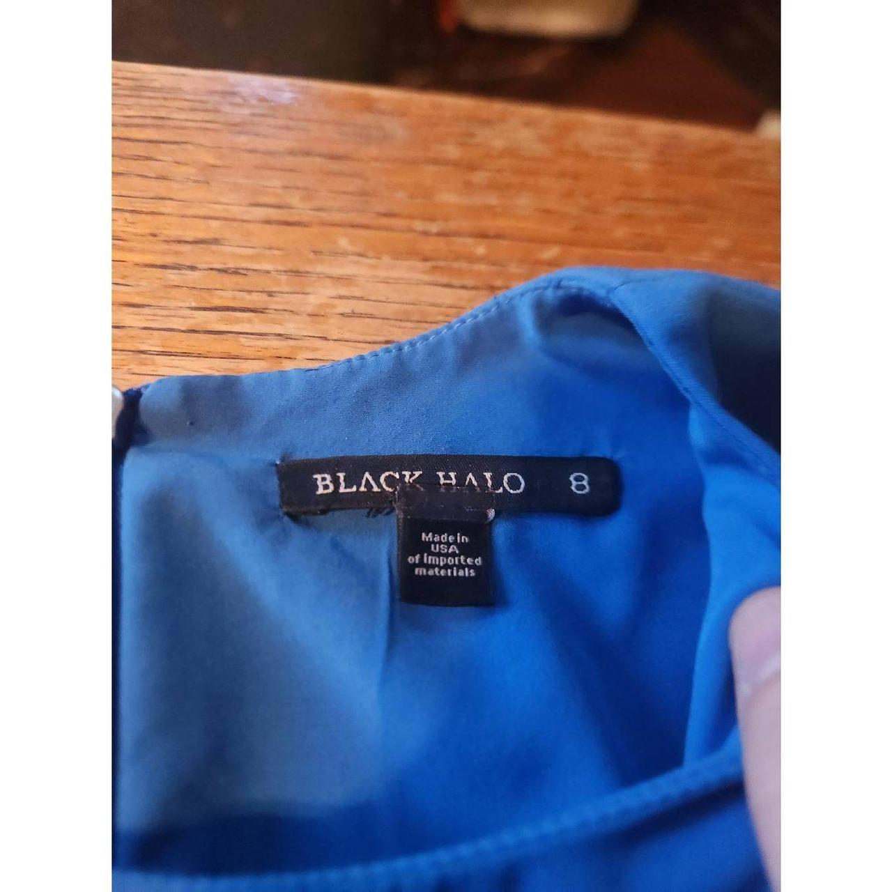 Black Halo Ivana blue Sheath sz 8 in good used. Depop