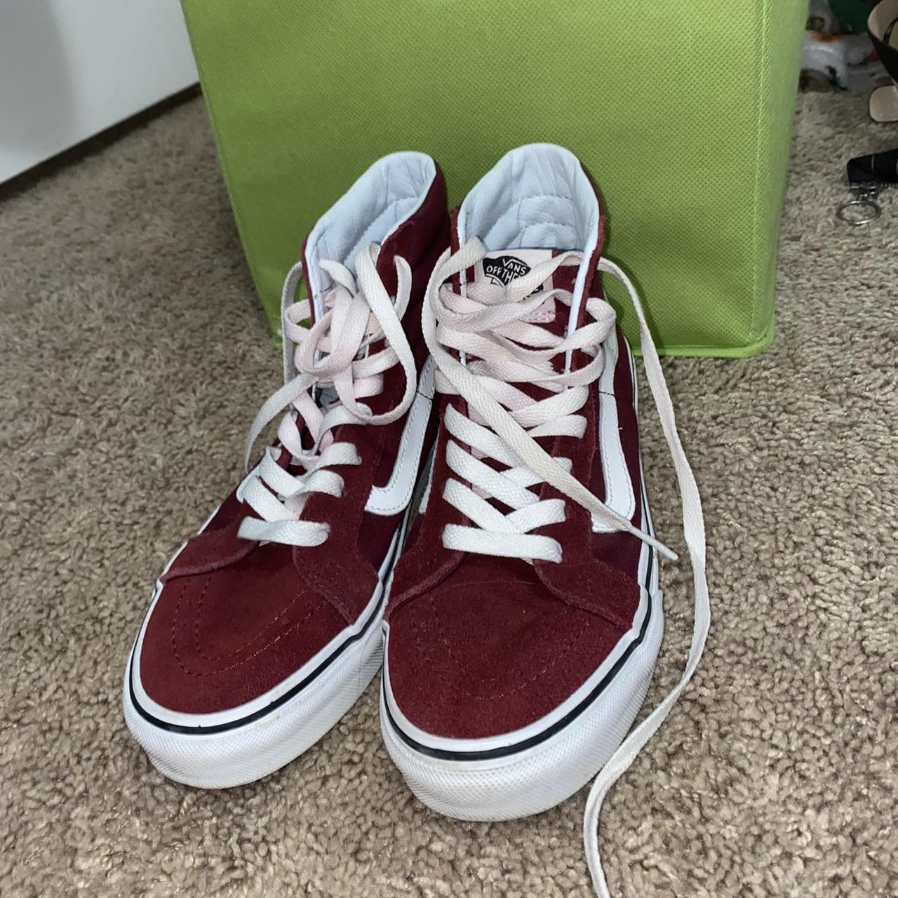 Vans! Brand new Vans high tops! maroon vans high... Depop