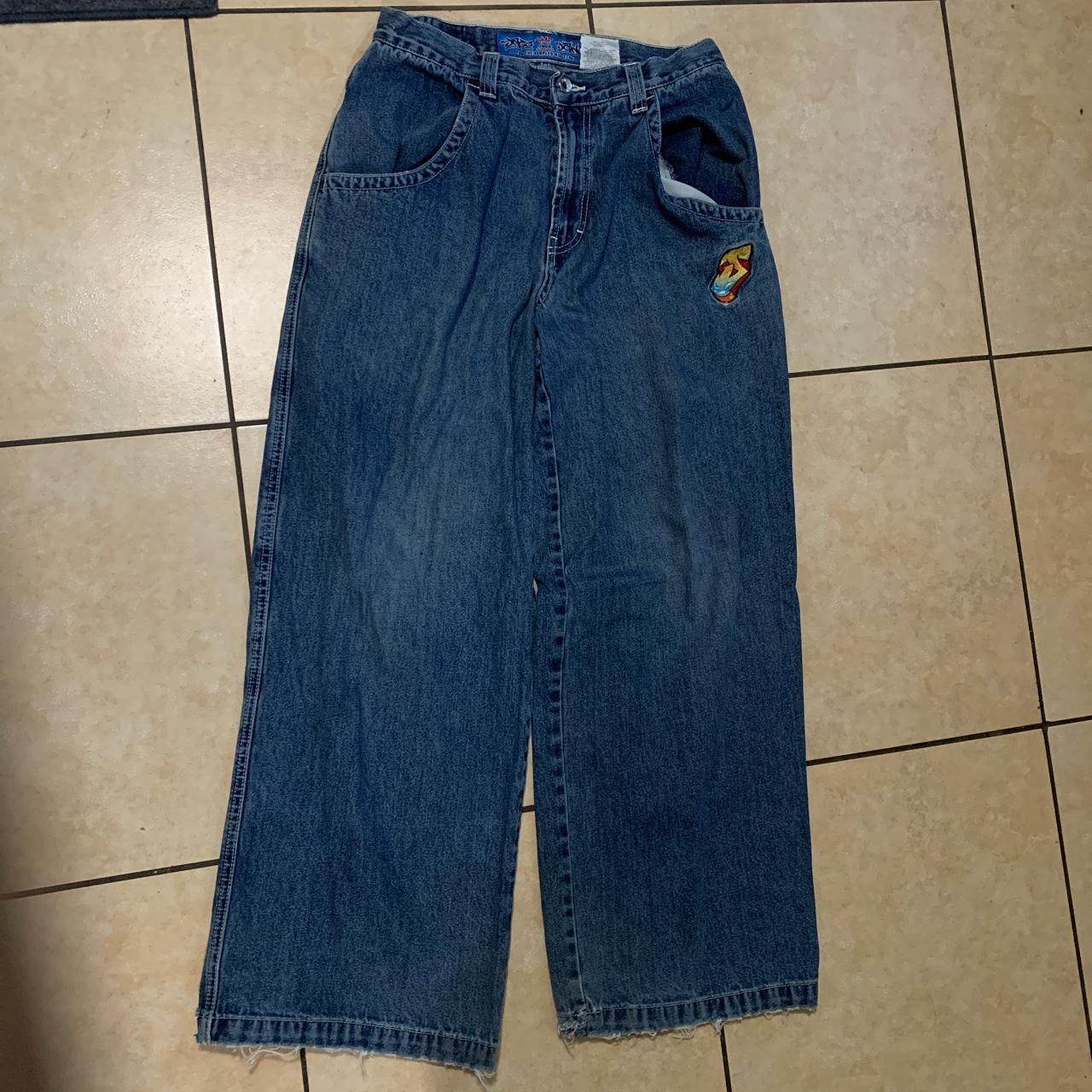 Rare graffiti jnco jeans that are used and has... - Depop