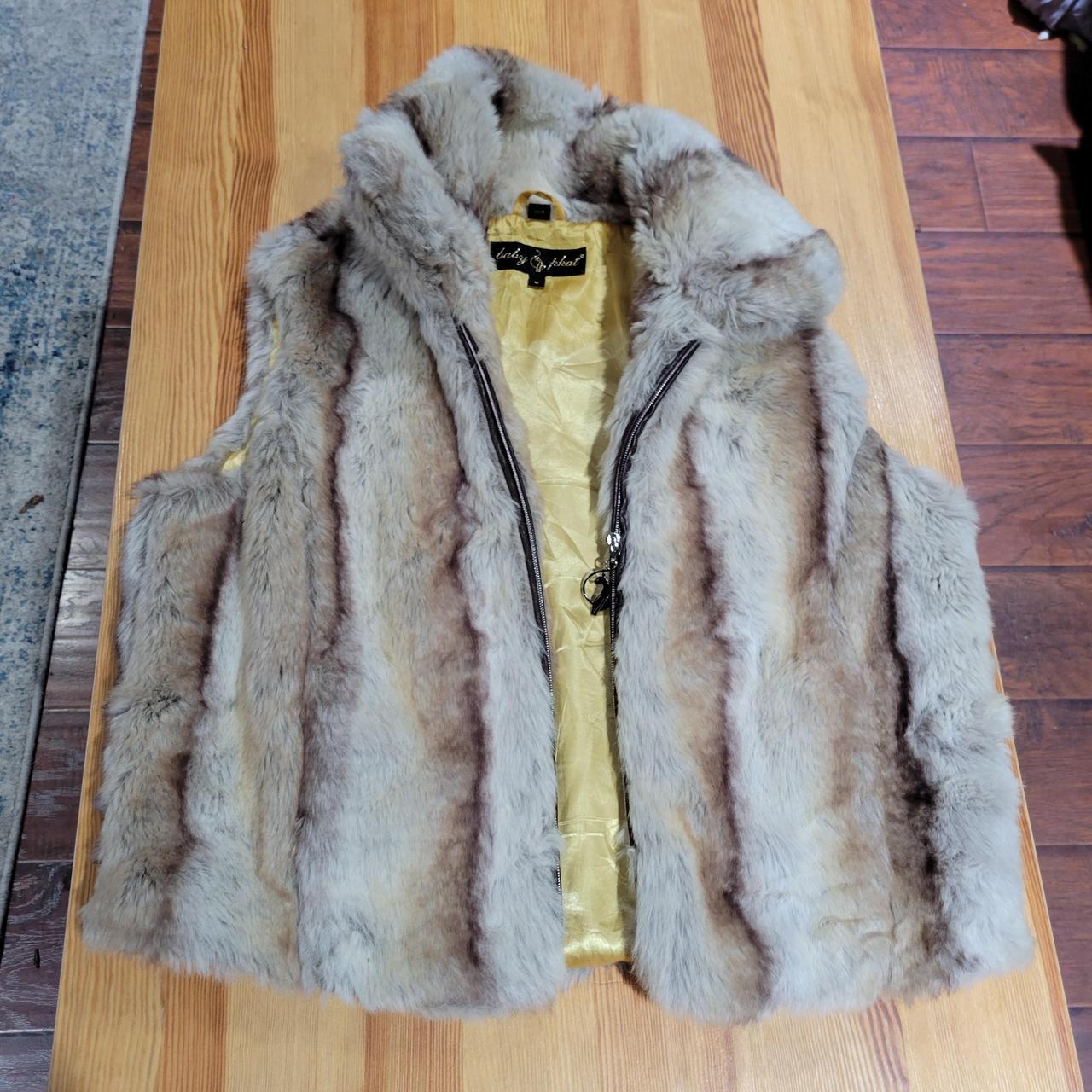 ✨ 🪩 rare vintage y2k baby phat faux fur vest 🪩 Depop