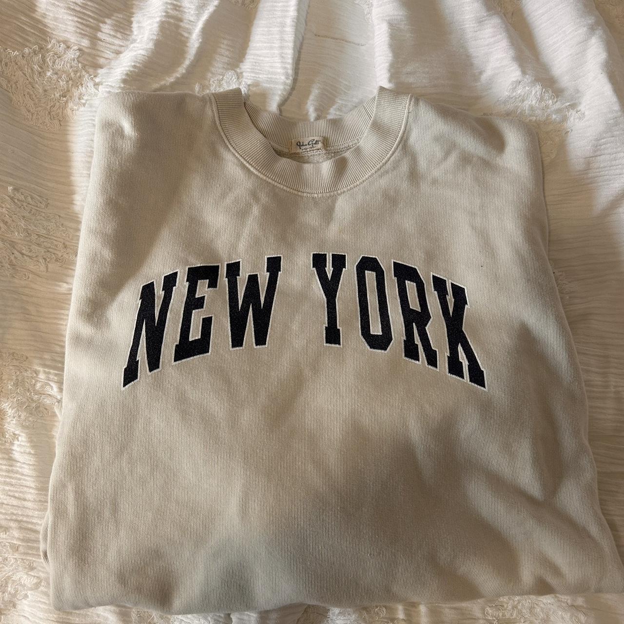 Brandy Melville New York crew neck no flaws barley... - Depop