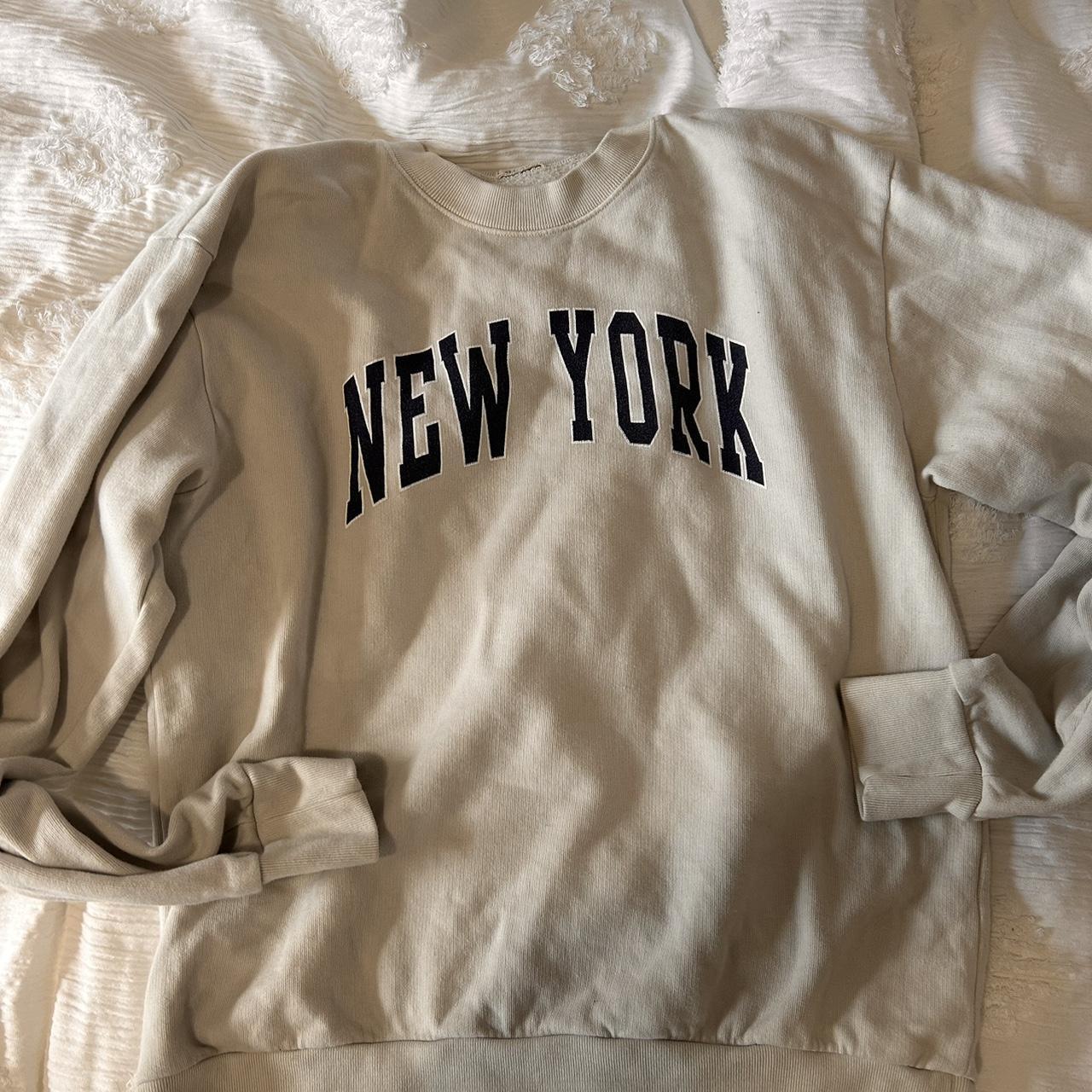 Brandy Melville New York crew neck no flaws barley... Depop