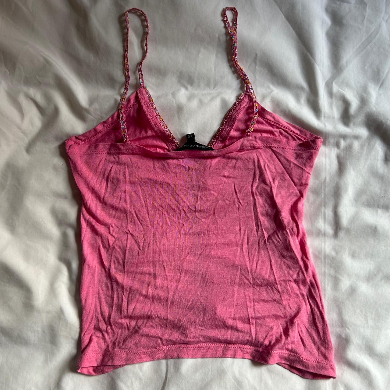 French Connection pink vest top, super super cute... - Depop