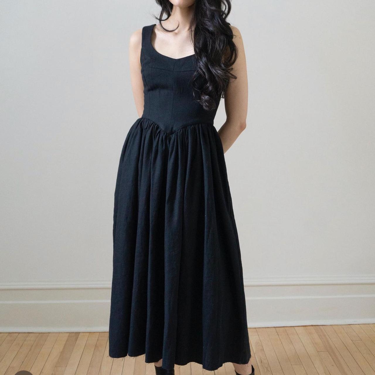 the coveted Hemlock Dress from Ovate black linen... Depop