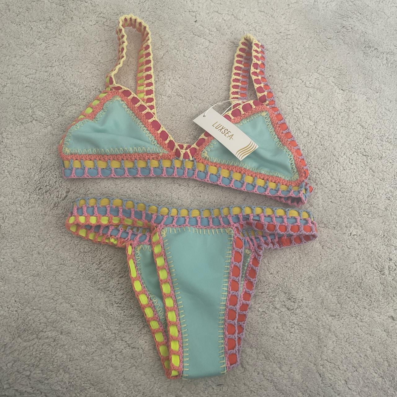 Luxsea swimwear Crochet Bikini Brand new top... - Depop