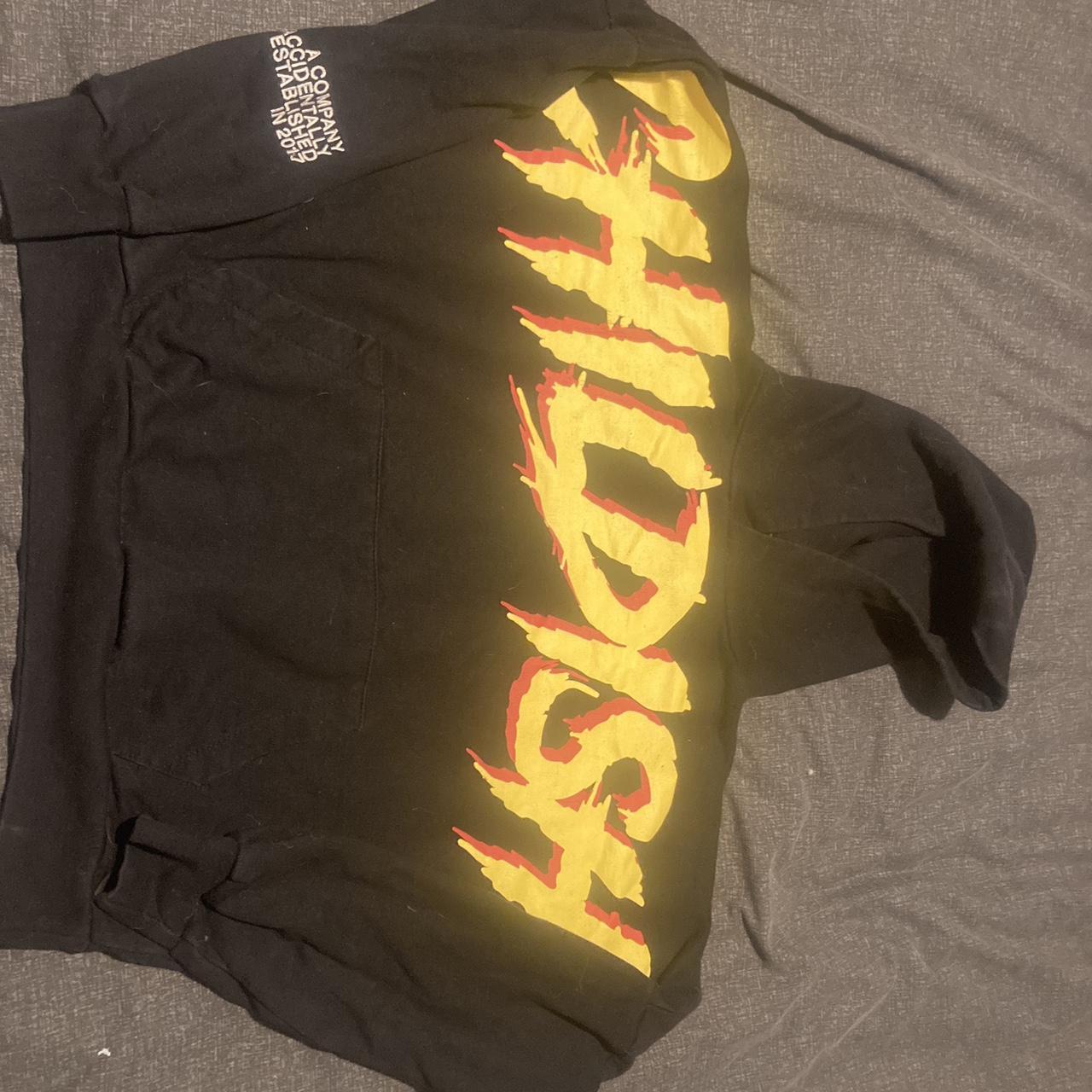 Black and yellow limited tgf childish hoodie. Worn