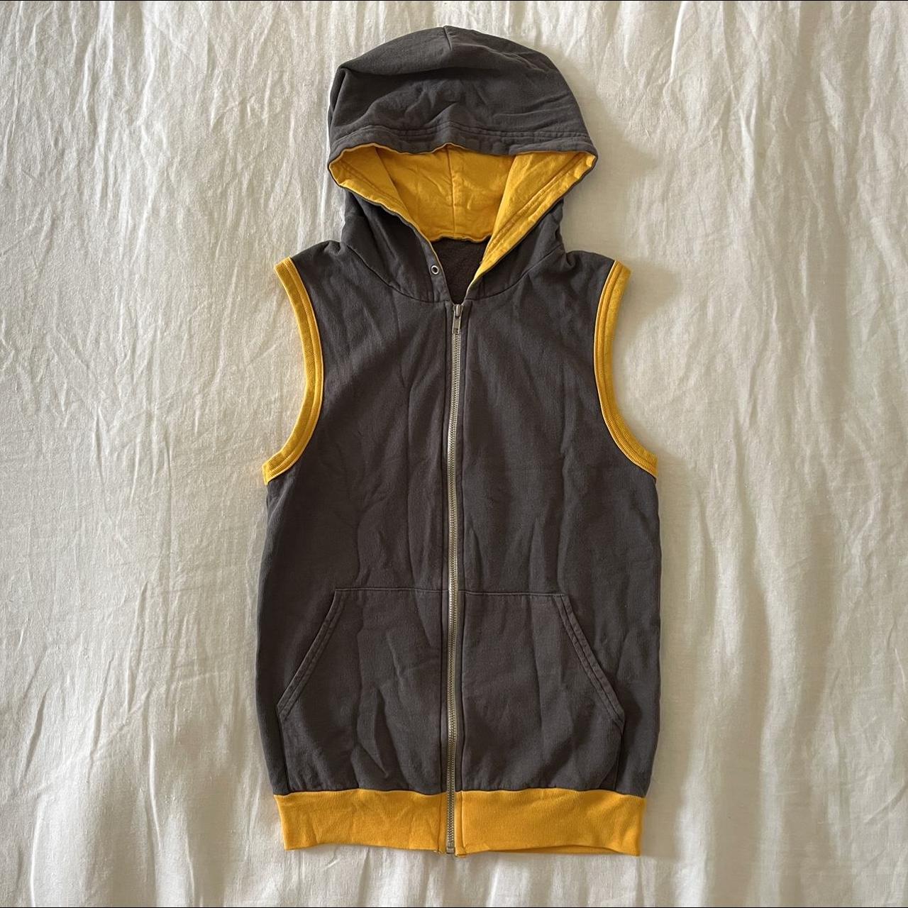 American Apparel y2k sleeveless zip hoodie with Depop